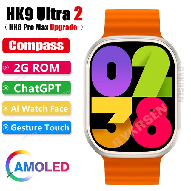 Reloj Inteligente Smartwatch Hk9 Ultra 2 2gb Amoled Llamadas