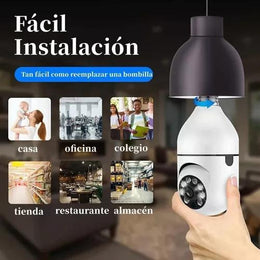 Foco Camara Seguridad HD WiFi 360º