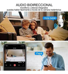 Foco Camara Seguridad HD WiFi 360º
