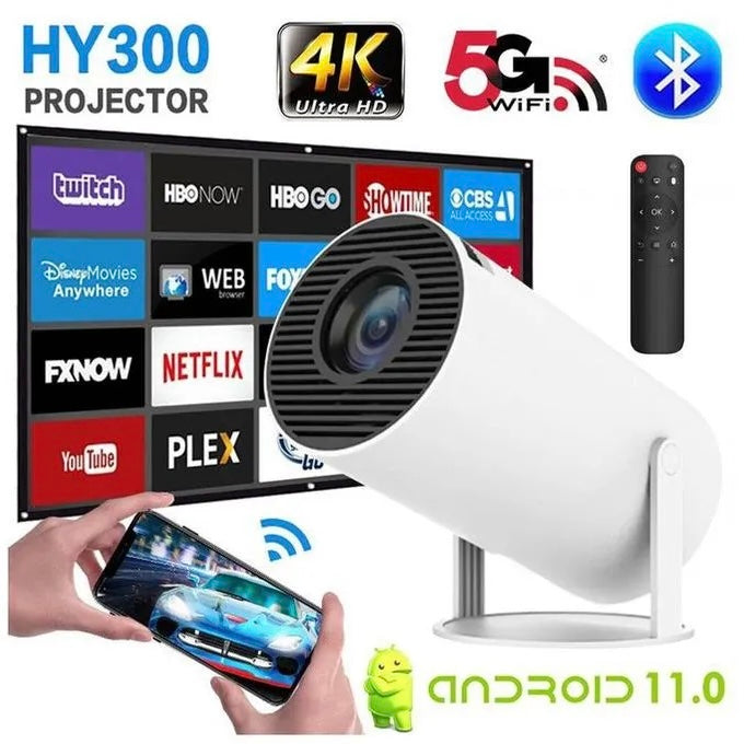 Proyector HY300 PRO 4K Android11 Wifi Bluetooth